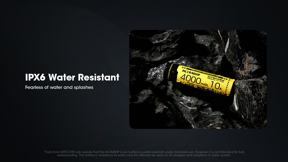 Nitecore NL1840HP 4000mAh Rechargeable 18650 Battery - 10A High Performance