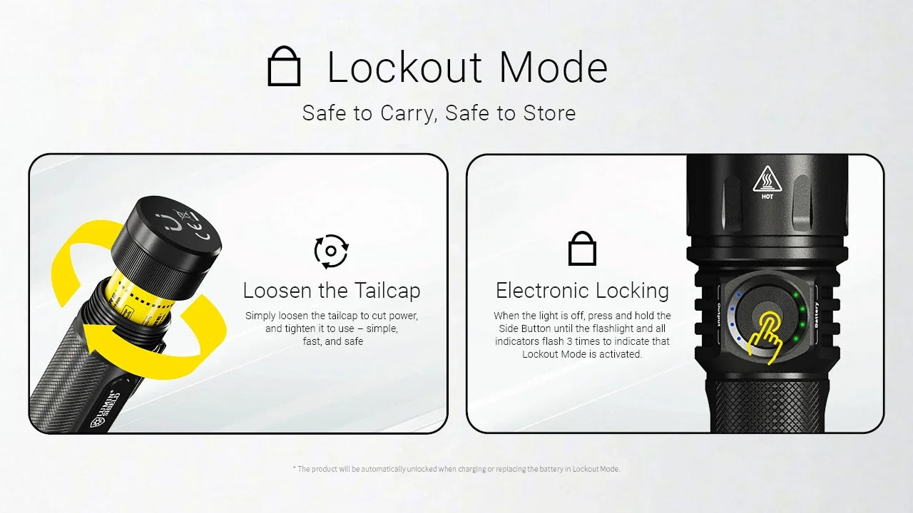 Nitecore EX7 6000 Lumens - Flashlight Rechargeable USB-C - Customizable Beam