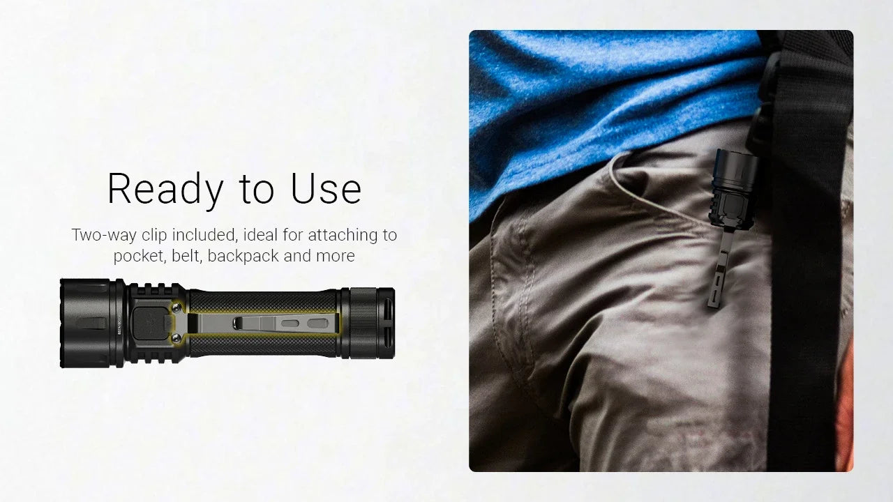 Nitecore EX7 6000 Lumens - Flashlight Rechargeable USB-C - Customizable Beam