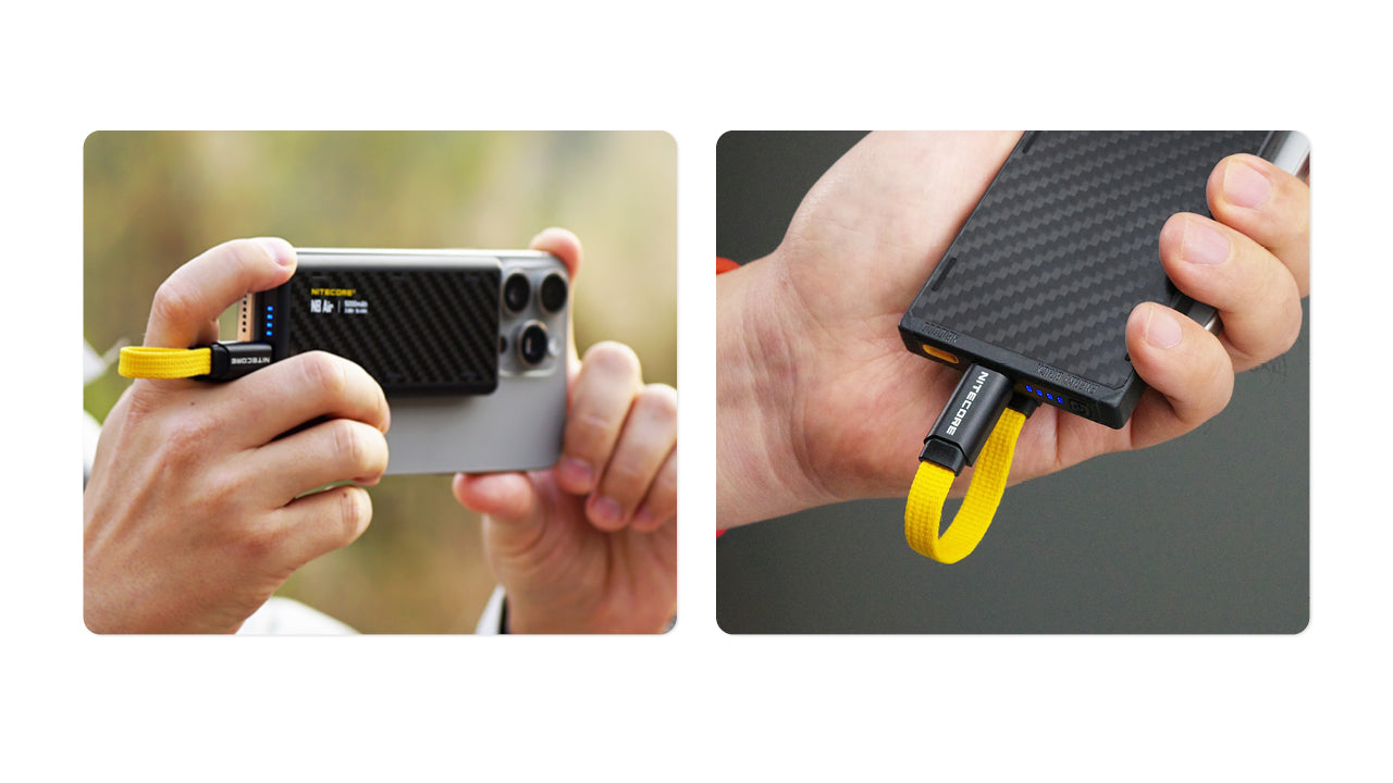 Nitecore NLink10 Fast Charging USB-C Cable 60W - Compact Magnetic - Gold-Plated Connectors PD QC