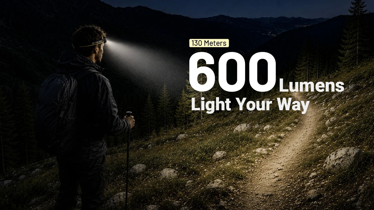 Lampe Frontale Nitecore HA19 600 Lumens - MCT RGB Polyvalente 3 Températures Couleur