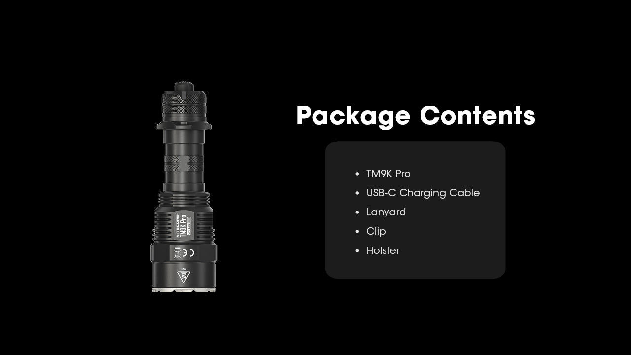 Nitecore TM9K Pro 9900 Lumens Fast Charging USB-C Flashlight