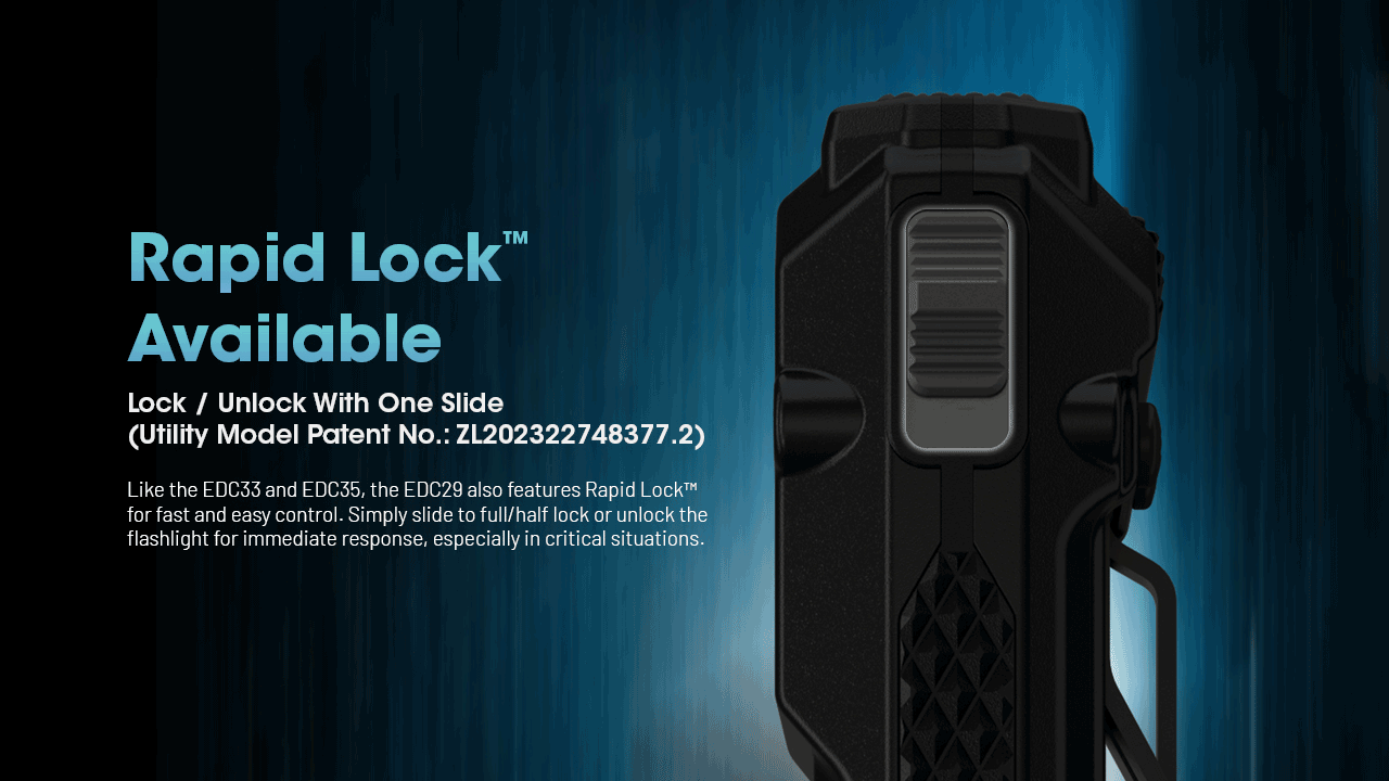 Lampe Nitecore EDC29 6500 Lumens - Rechargeable USB-C - Écran OLED