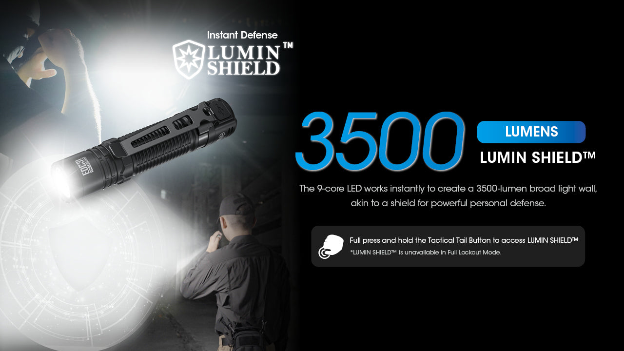 Lampe Torche Nitecore EDC31 3500 Lumens - Rechargeable USB-C - Double Mode Verrouillage - IP68