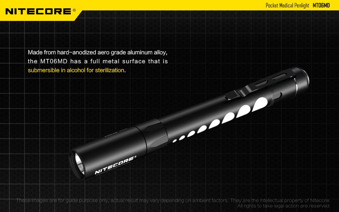 Nitecore MT06MD 180 Lumens - Medical Penlight Nichia CRI90 5000K 2x AAA
