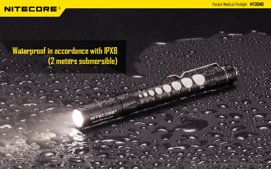 Nitecore MT06MD 180 Lumens - Medical Penlight Nichia CRI90 5000K 2x AAA