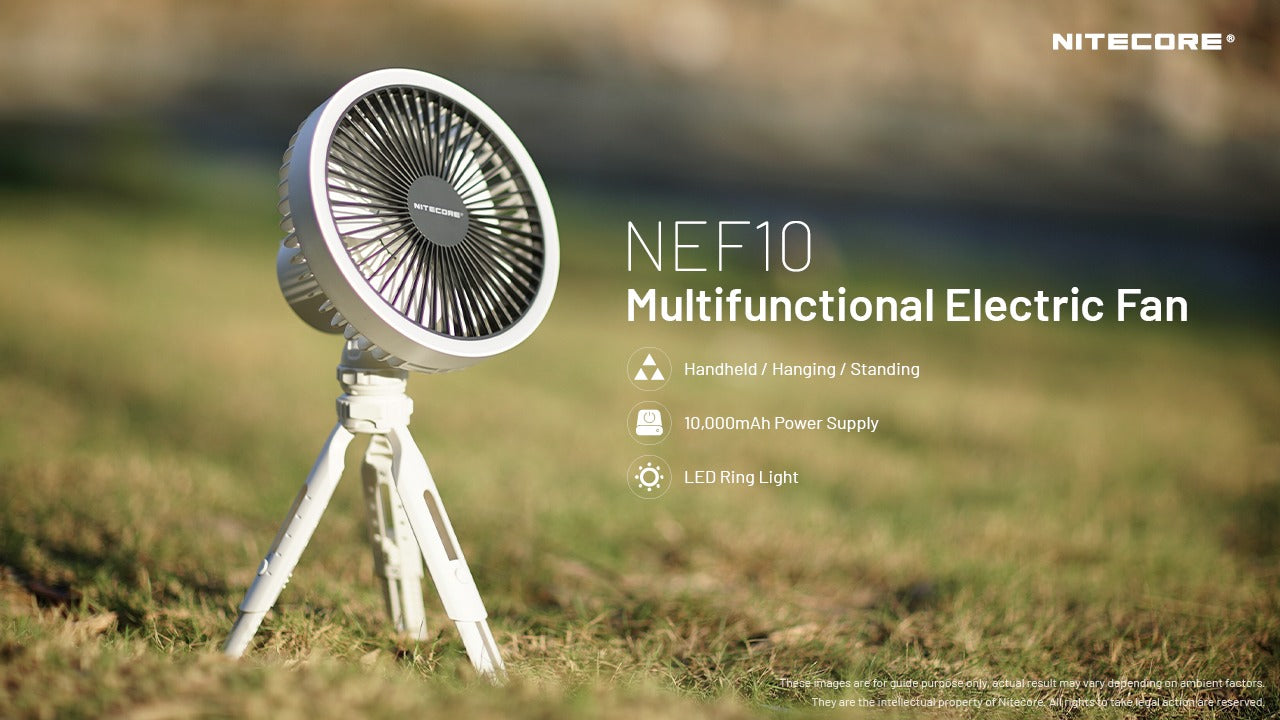 Nitecore NEF10 - Fan Light Power Bank 3-in-1 Tripod 10000mAh