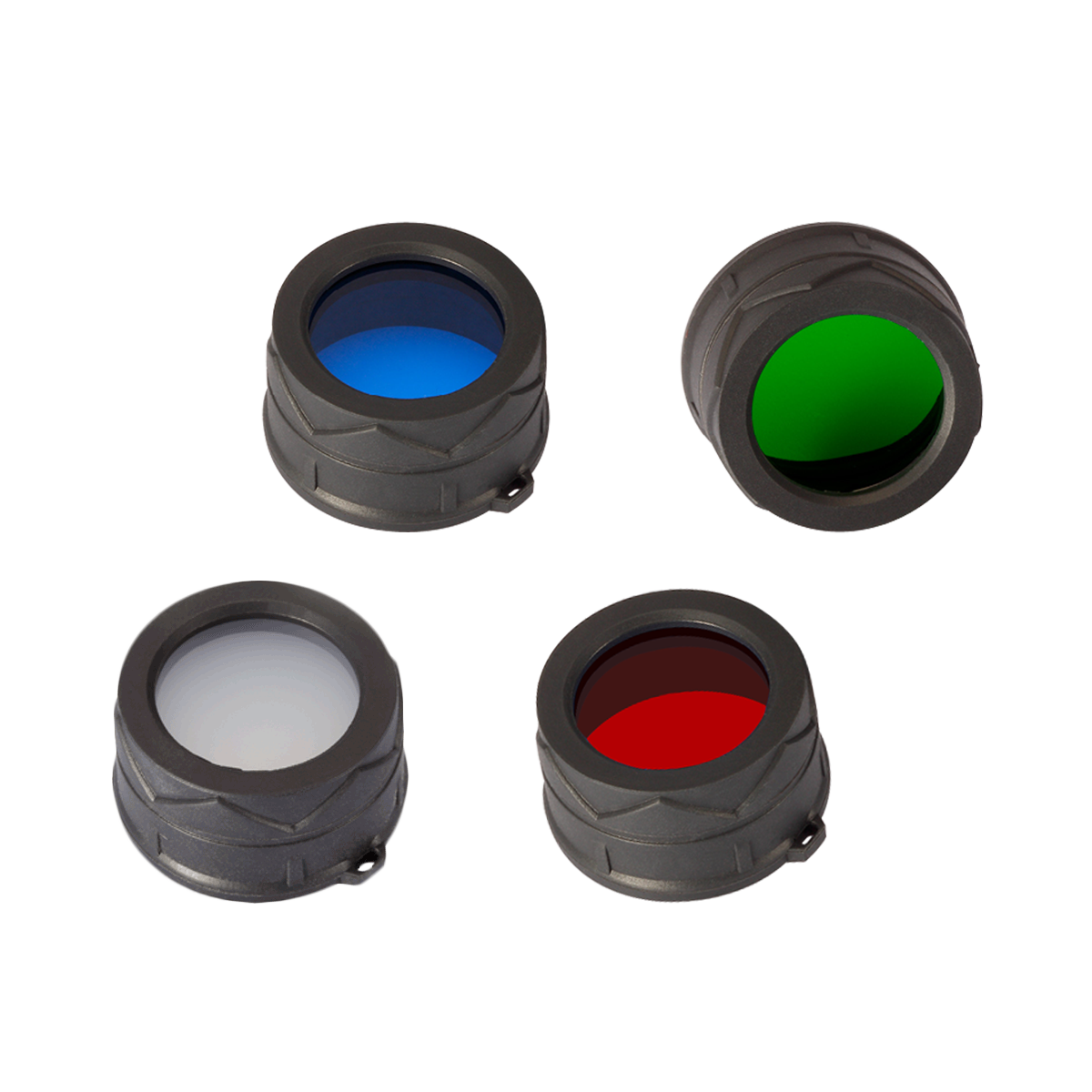 Filtres Nitecore 34mm - Rouge/Vert/Bleu/Diffuseur Blanc - Compatible EC45S, SRT6, MT25, MT26