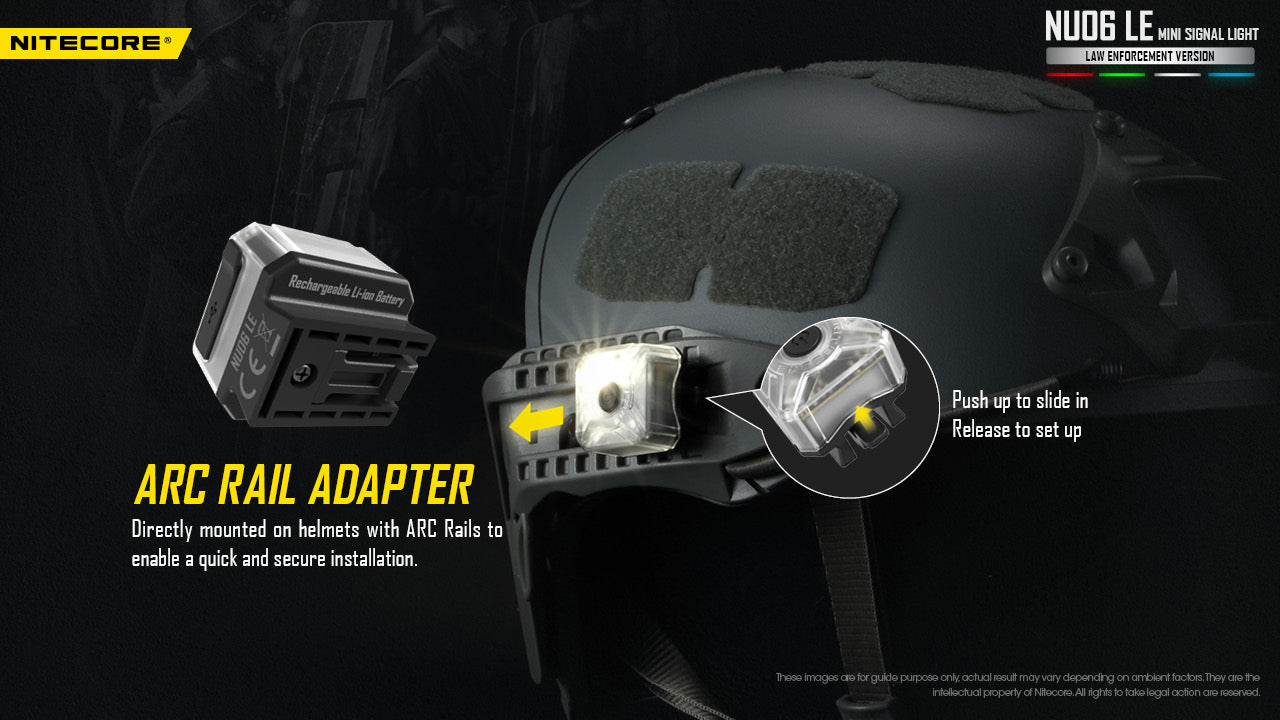 Lampe de Signalisation Nitecore NU06 LE 4 LED (Rouge/Bleu/Vert/Blanc) - Rechargeable USB-C