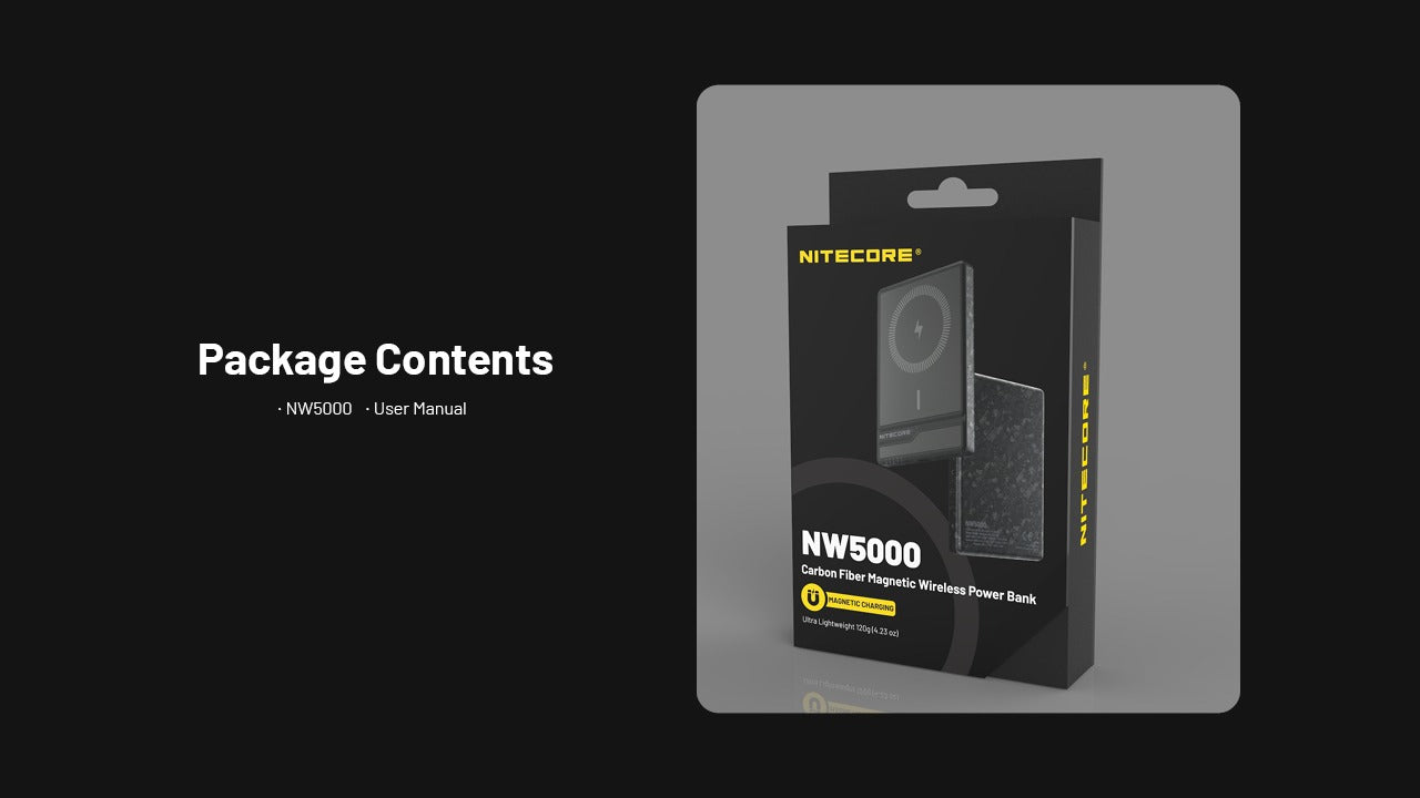 Nitecore NW5000 Magnetic Wireless Charging and USB-C 5000mAh Power Bank