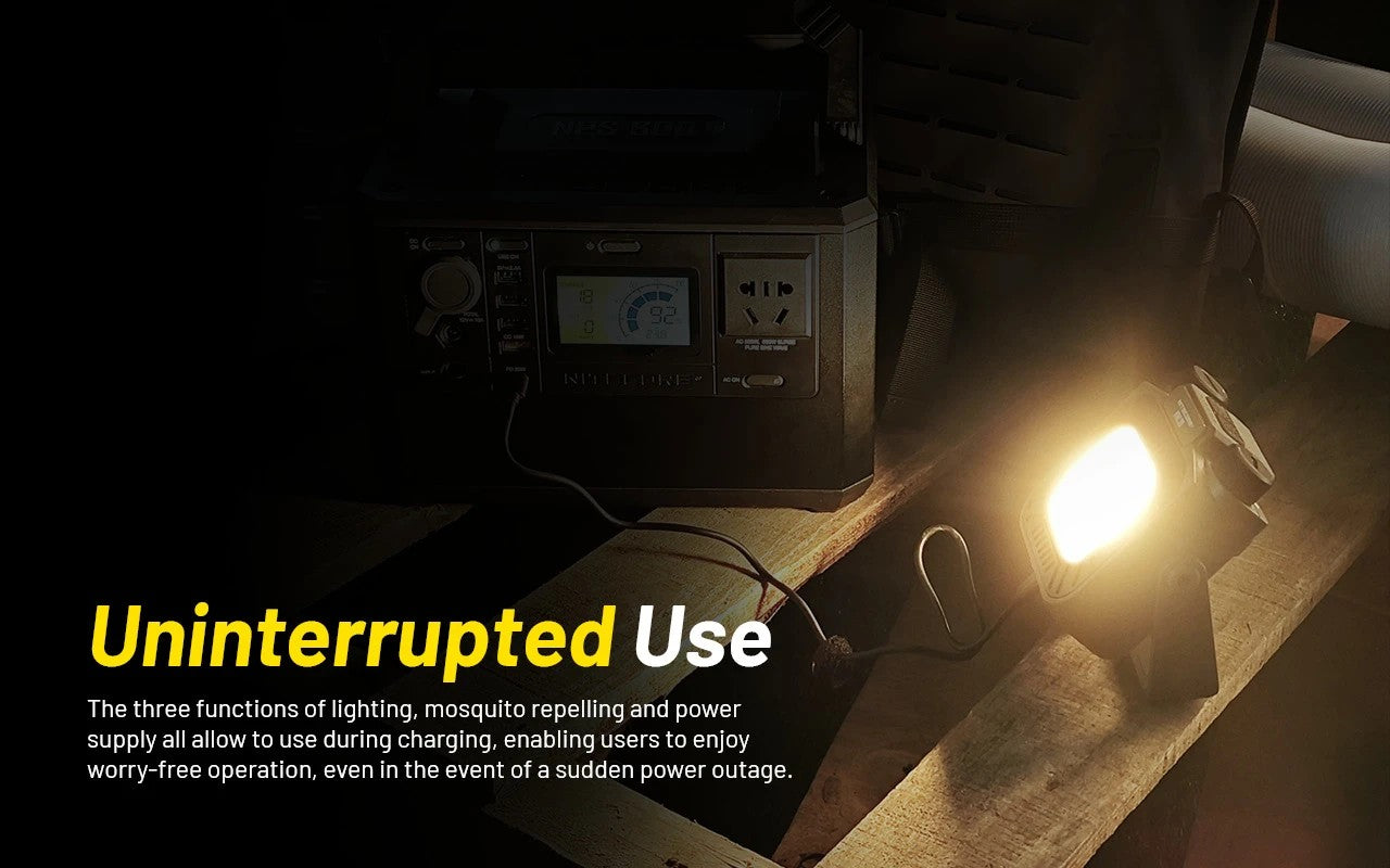 Nitecore NWL30 3000 Lumens - Lampe de Travail 3 en 1 - Anti-moustique - Powerbank - Rechargeable USB-C