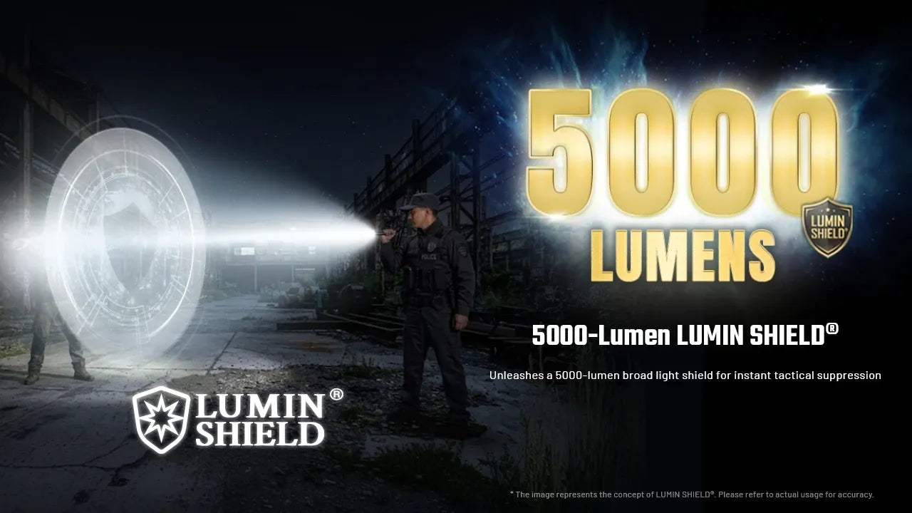 Nitecore P17iX 5000 Lumens - Compact Tactical Flashlight Customizable Controls - Triple Switch