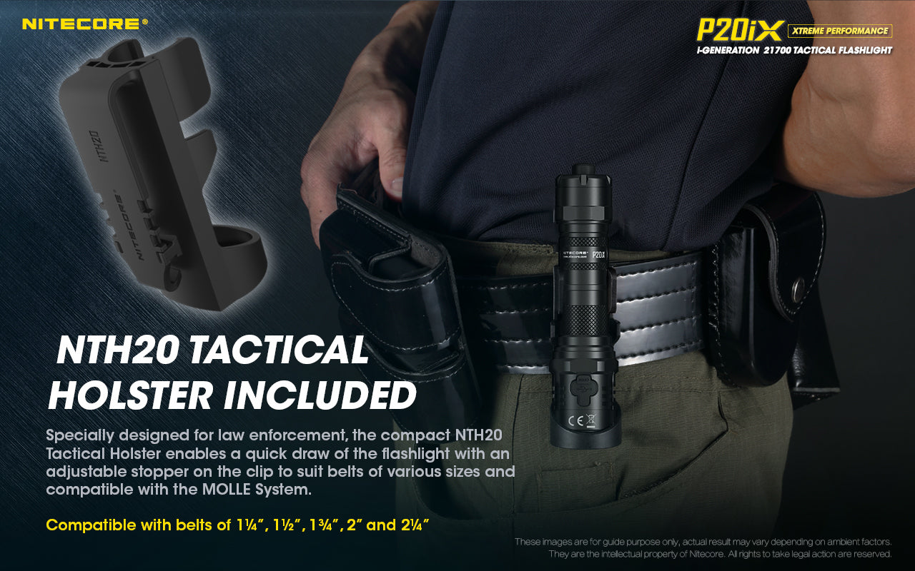 Nitecore P20iX 4000 Lumens - Tactical Flashlight Rechargeable USB-C - STROBE READY