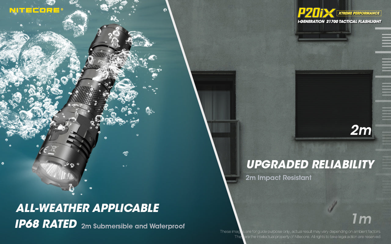 Nitecore P20iX 4000 Lumens - Tactical Flashlight Rechargeable USB-C - STROBE READY