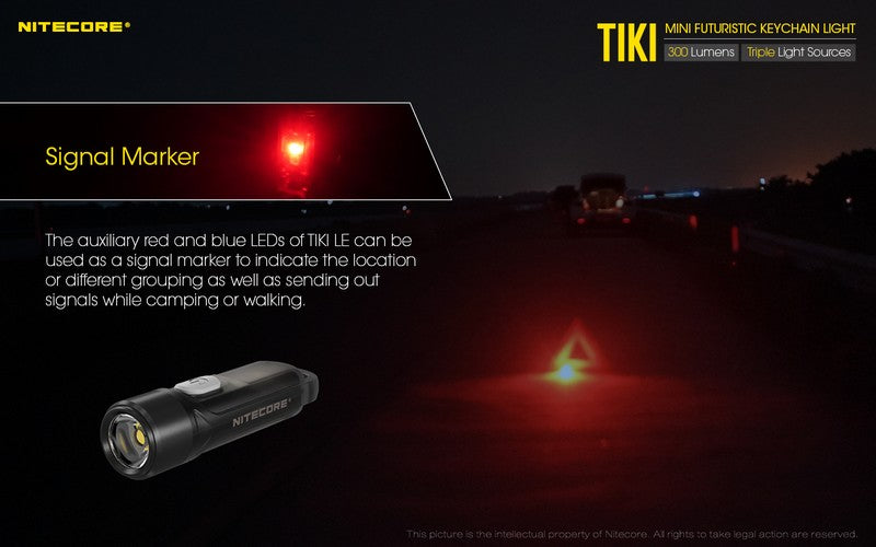 Nitecore TiKi LE 300 Lumens - Mini Lampe de poche Porte-Clés Rechargeable USB