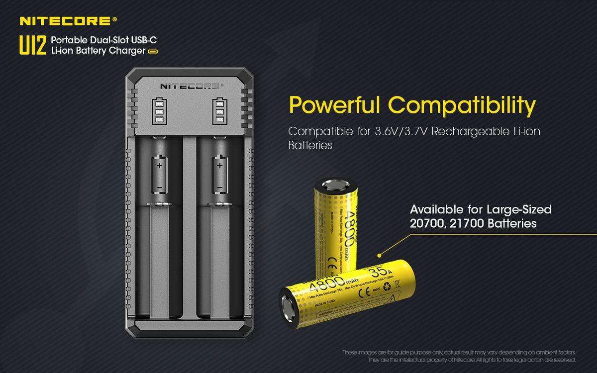 Chargeur Nomade Compact Nitecore UI2 - 2 Emplacements - 1000mA USB-C