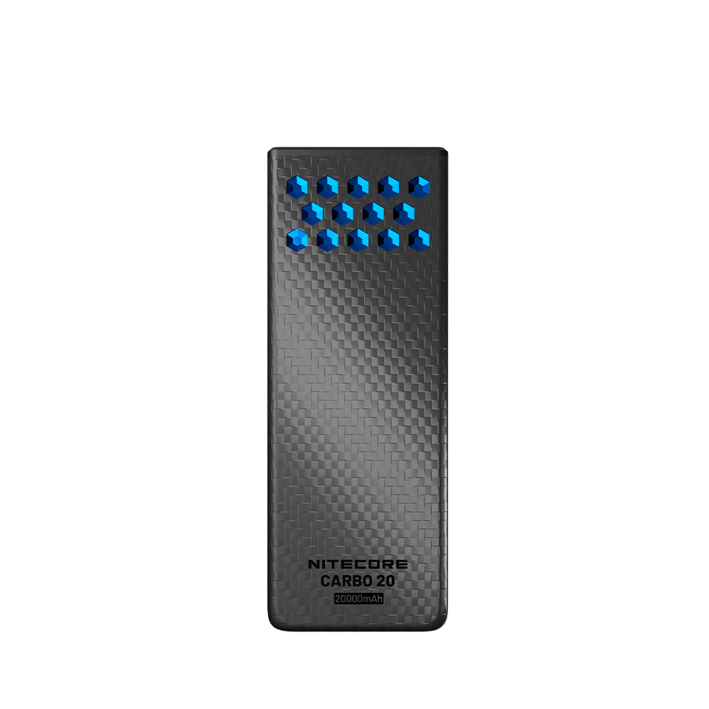 Nitecore CARBO 20 Power Bank 20000mAh - 65W Fast Charging USB-C - Carbon Fiber IPX8