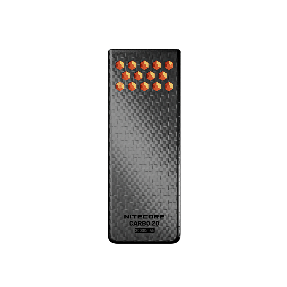 Nitecore CARBO 20 Power Bank 20000mAh - 65W Fast Charging USB-C - Carbon Fiber IPX8