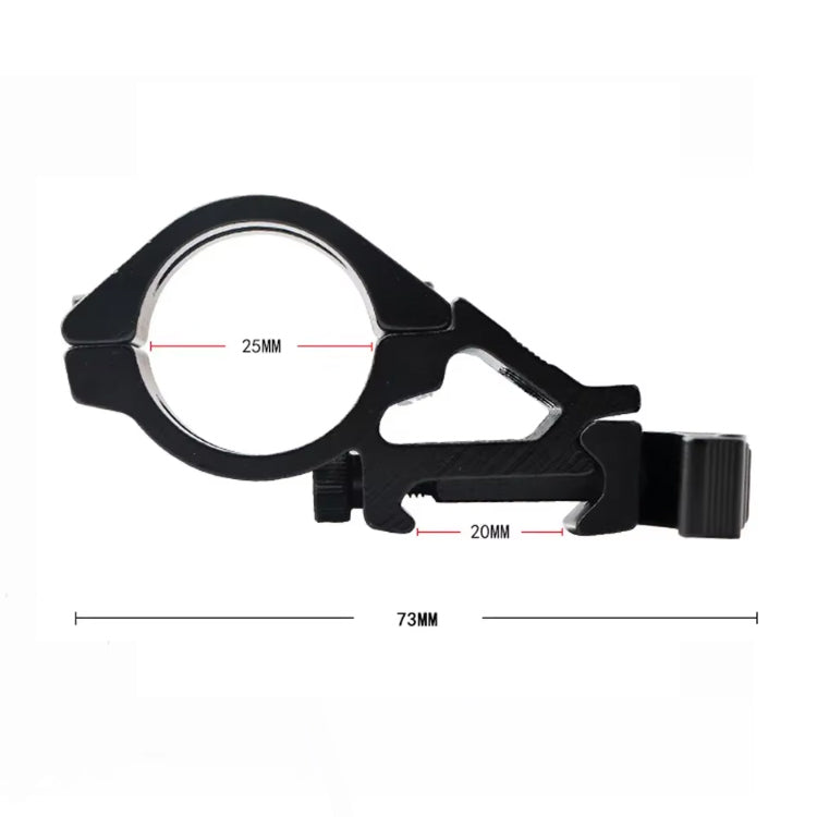 GM06 tactical mount for 25.4 mm diameter flashlight - Quick detach lever