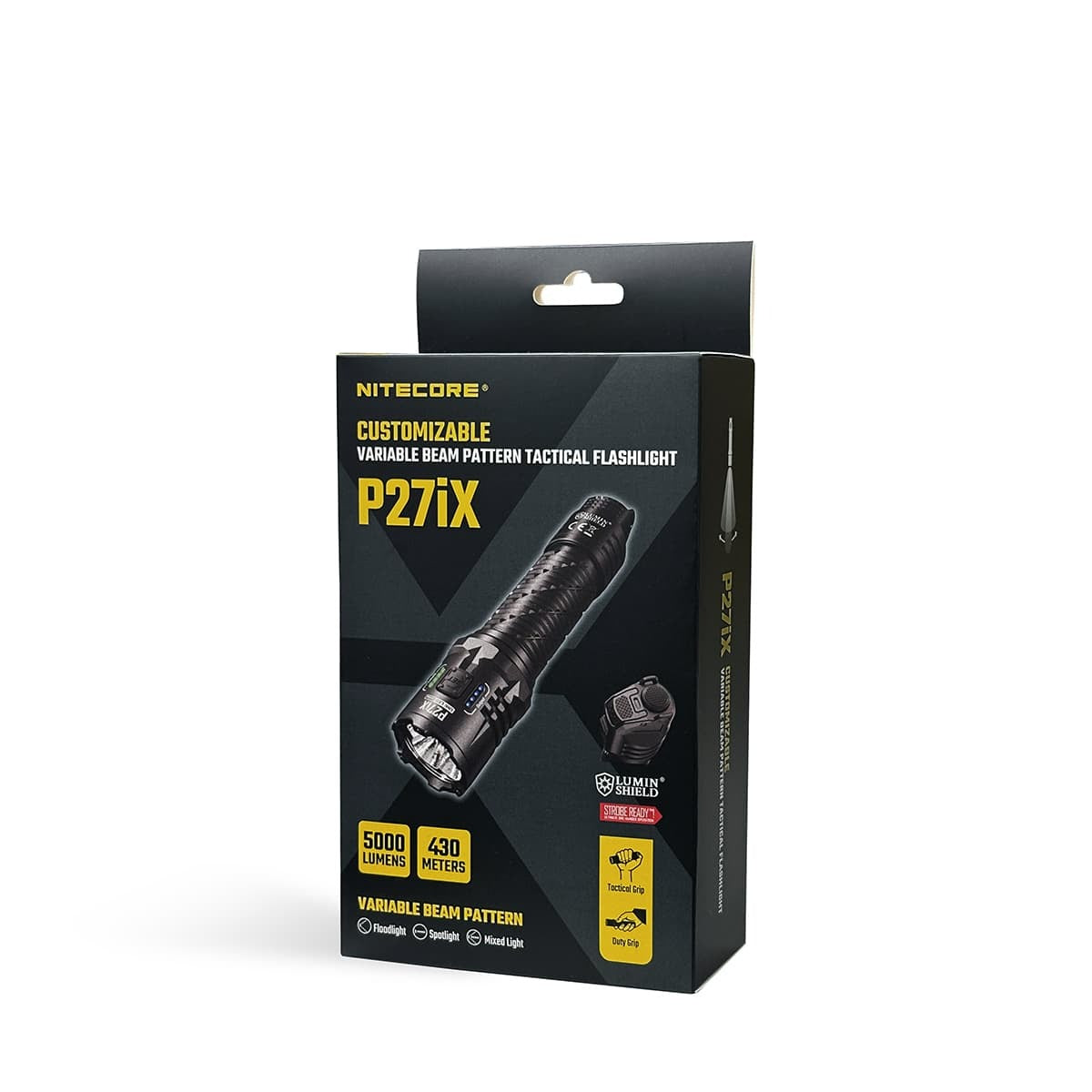 Nitecore P27iX 5000 Lumens - Tactical Flashlight Rechargeable USB-C - Triple Switch Customizable Beam