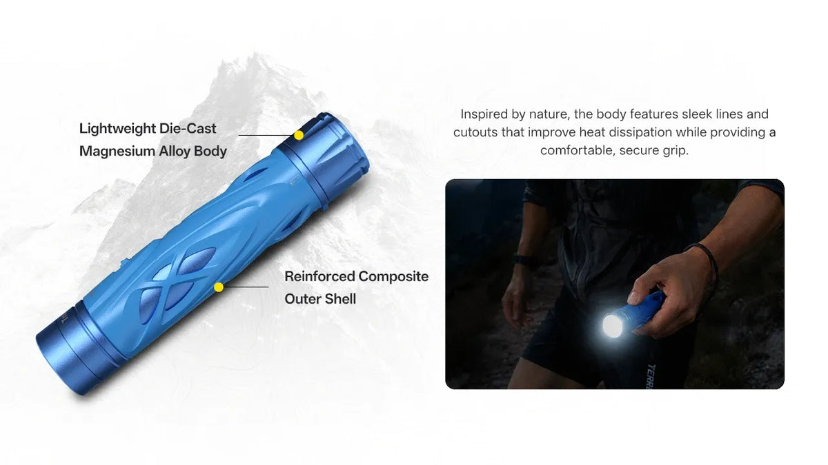 Nitecore TrailSight 1200 Lumens - Lampe Trail Running Ceinture Alliage Magnésium Rechargeable