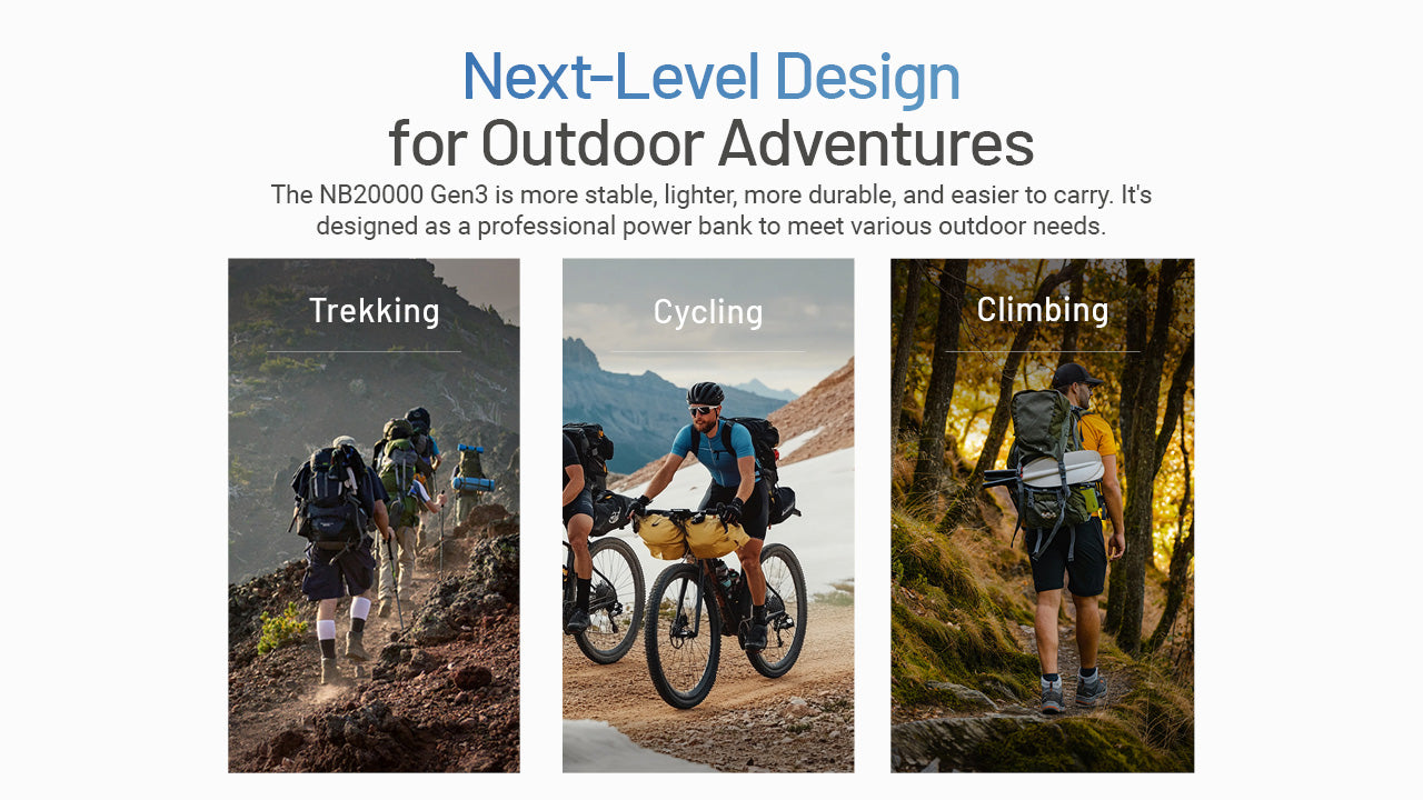 Batterie Externe Nitecore NB20000 Gen 3 - 20000mAh - Charge Rapide 22,5W USB-C