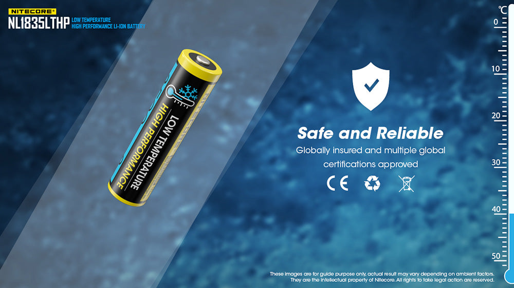 Batterie Nitecore NL1835LTHP 3500mAh 18650 Rechargeable - Performance en Températures Extrêmes
