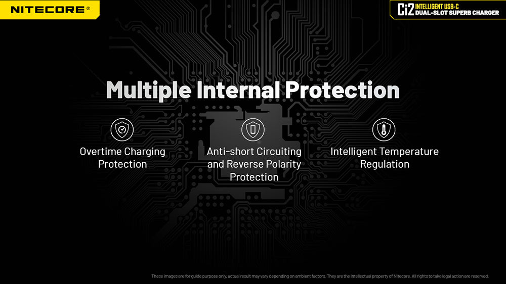 Chargeur Universel Intelligent Nitecore Ci2 - Deux emplacements de charge