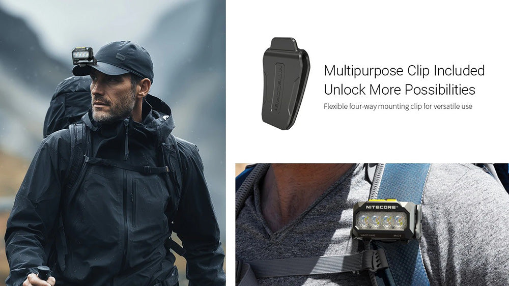 Lampe Frontale Nitecore HA27 UHE - 800 Lumens - 150 Mètres - Triple Température de Couleur MCT