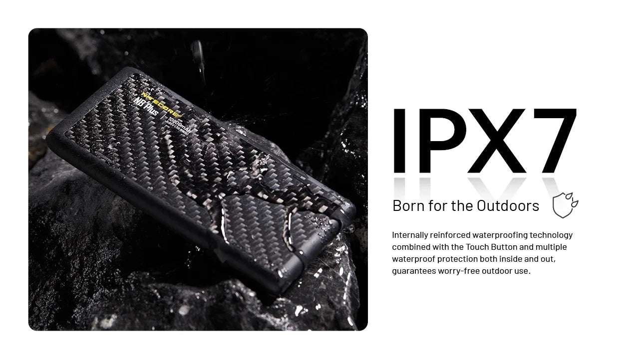 Batterie Externe Nitecore NB Plus - 10000mAh - Charge Rapide 22,5W USB-C/USB-A