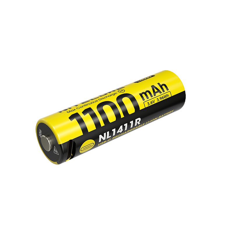 Nitecore NL1411R 1100mAh Rechargeable 14500 Battery - USB-C Port
