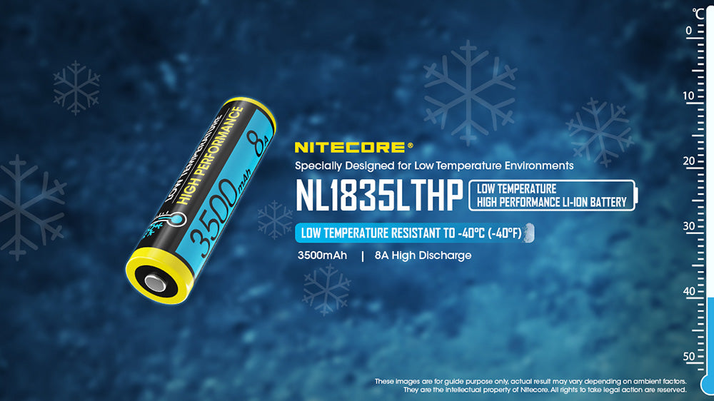 Batterie Nitecore NL1835LTHP 3500mAh 18650 Rechargeable - Performance en Températures Extrêmes