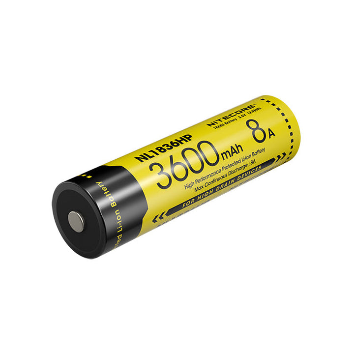 Batterie Nitecore NL1836HP 3600mAh 18650 Rechargeable - 8A Haute Performance