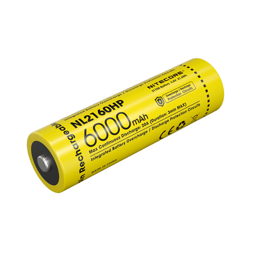 Batterie Nitecore NL2160HP 6000mAh 21700 Rechargeable - 20A Haute Performance