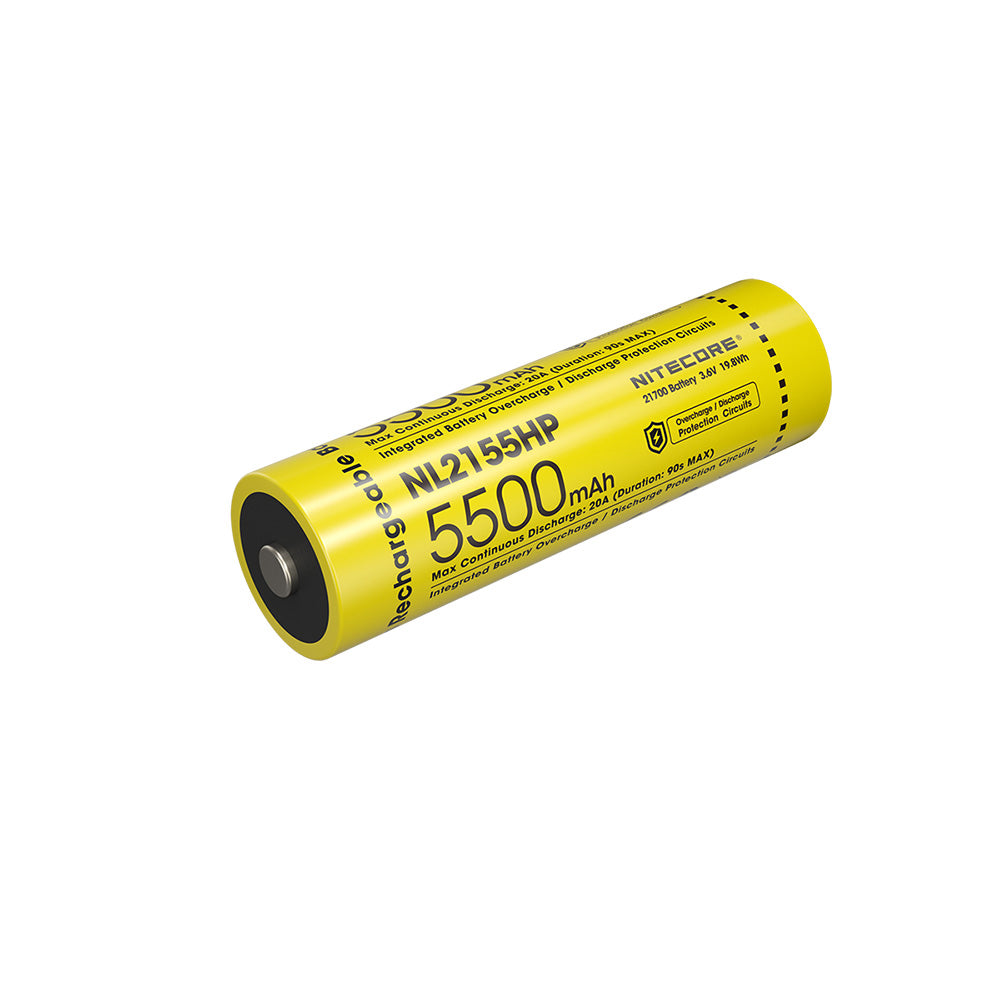 Batterie Nitecore NL2155HP 5500mAh 21700 Rechargeable - 20A Haute Performance