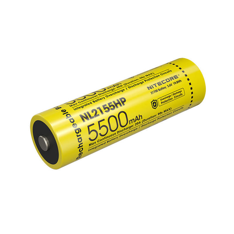 Batterie Nitecore NL2155HP 5500mAh 21700 Rechargeable - 20A Haute Performance
