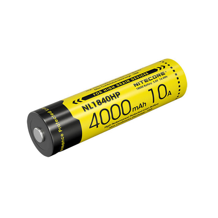 Batterie Nitecore NL1840HP 4000mAh 18650 Rechargeable - 10A Haute Performance