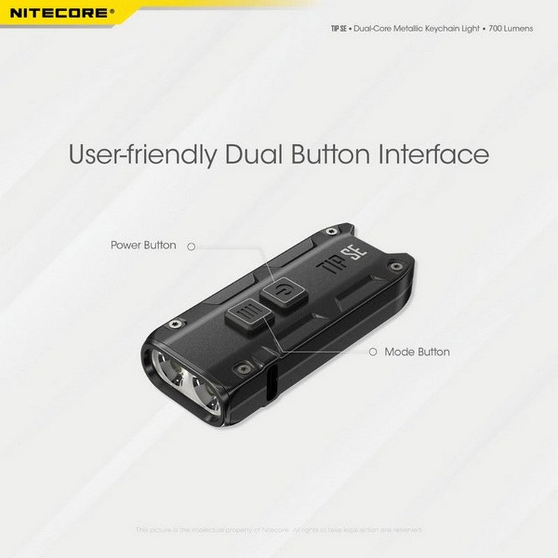 Nitecore TIP SE 700 Lumens - Mini Lampe de poche Porte-Clés Rechargeable USB-C
