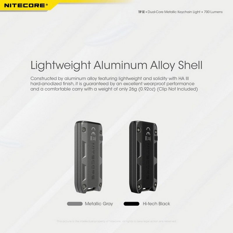 Nitecore TIP SE 700 Lumens - Mini Lampe de poche Porte-Clés Rechargeable USB-C