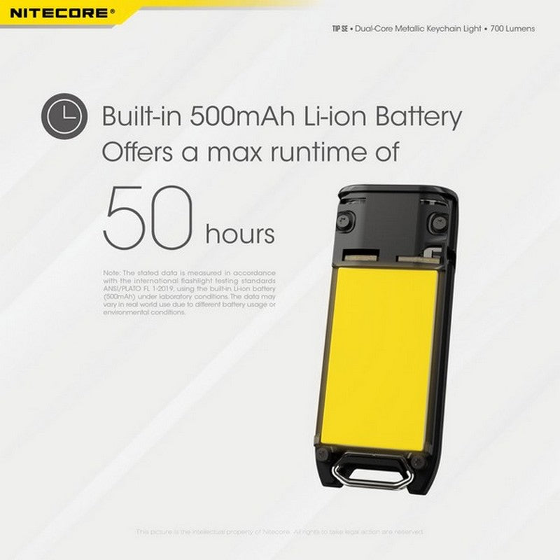 Nitecore TIP SE 700 Lumens - Mini Lampe de poche Porte-Clés Rechargeable USB-C