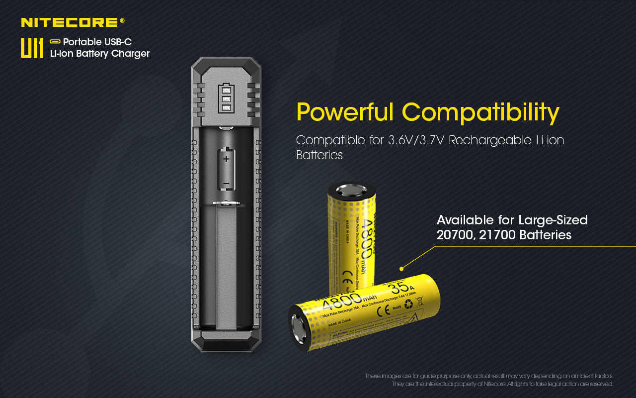 Chargeur Nomade Compact Nitecore UI1 - 1 Emplacement - 800mA USB-C