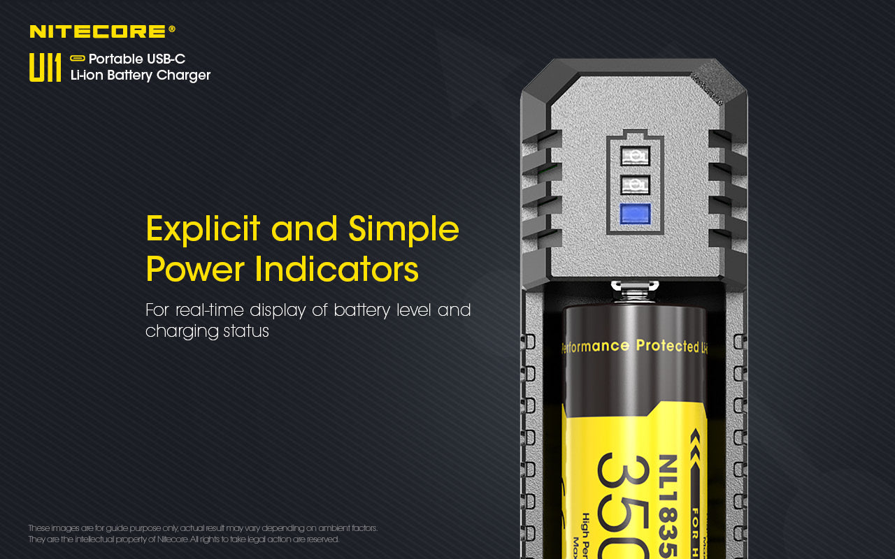Chargeur Nomade Compact Nitecore UI1 - 1 Emplacement - 800mA USB-C