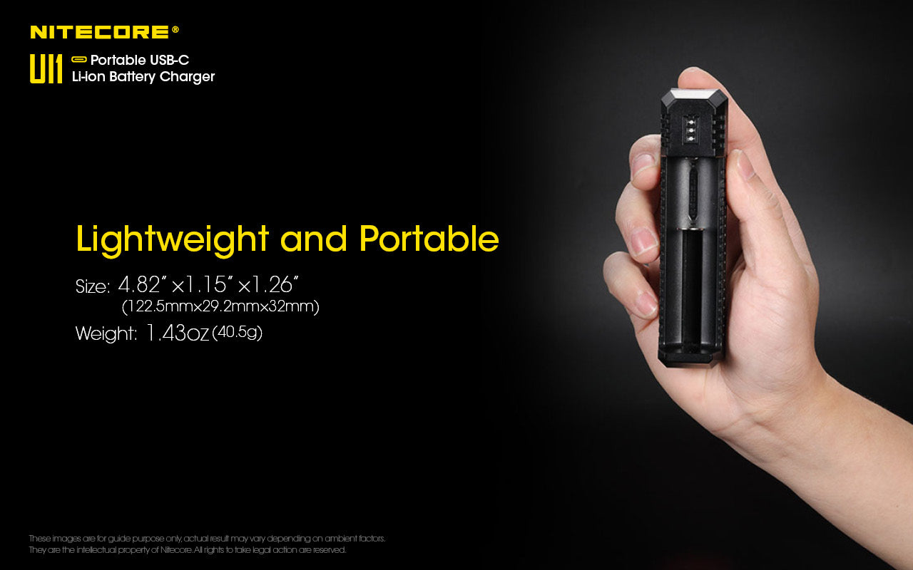 Chargeur Nomade Compact Nitecore UI1 - 1 Emplacement - 800mA USB-C