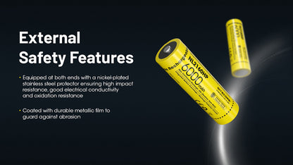 Batterie Nitecore NL2160HP 6000mAh 21700 Rechargeable - 20A Haute Performance