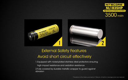 Nitecore NL1835HP 3500mAh Rechargeable 18650 Battery - 8A High Performance