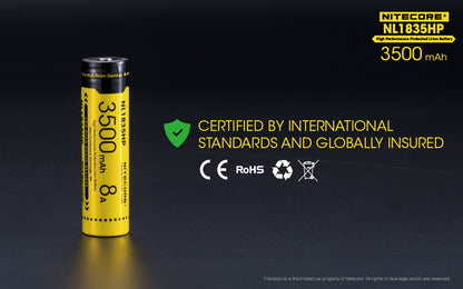 Nitecore NL1835HP 3500mAh Rechargeable 18650 Battery - 8A High Performance