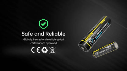 Batterie Nitecore NL1840AW 4000mAh 18650 Toutes-Conditions Grand Froid -40°C
