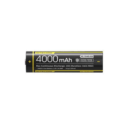 Batterie Nitecore NL1840AW 4000mAh 18650 Toutes-Conditions Grand Froid -40°C