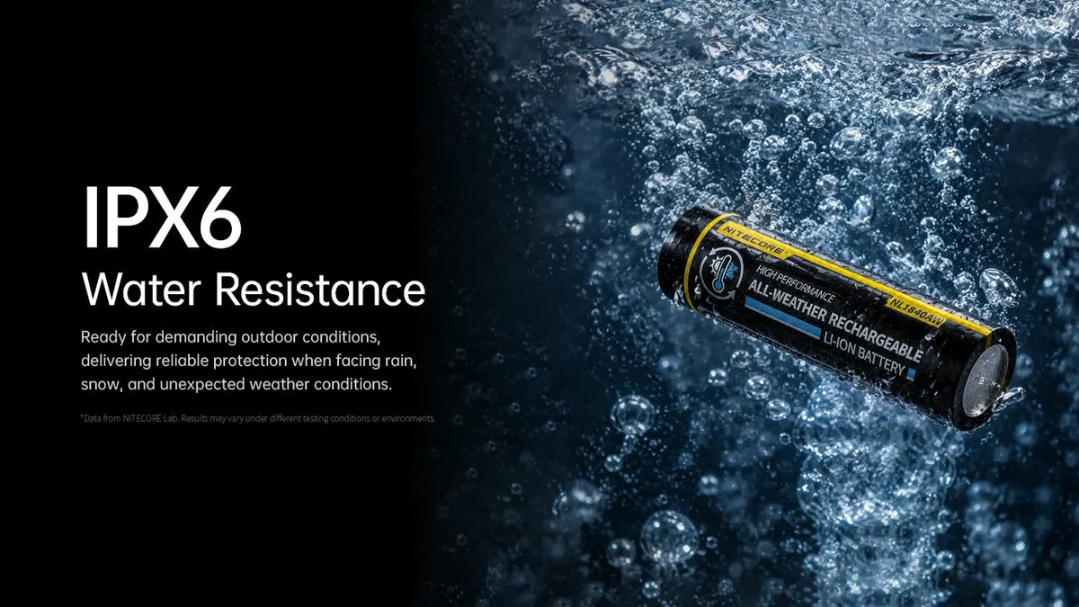 Batterie Nitecore NL1840AW 4000mAh 18650 Toutes-Conditions Grand Froid -40°C