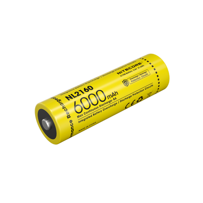 Batterie Nitecore NL2160 6000mAh 21700 Rechargeable - 3.6V IPX6 Haute Capacité